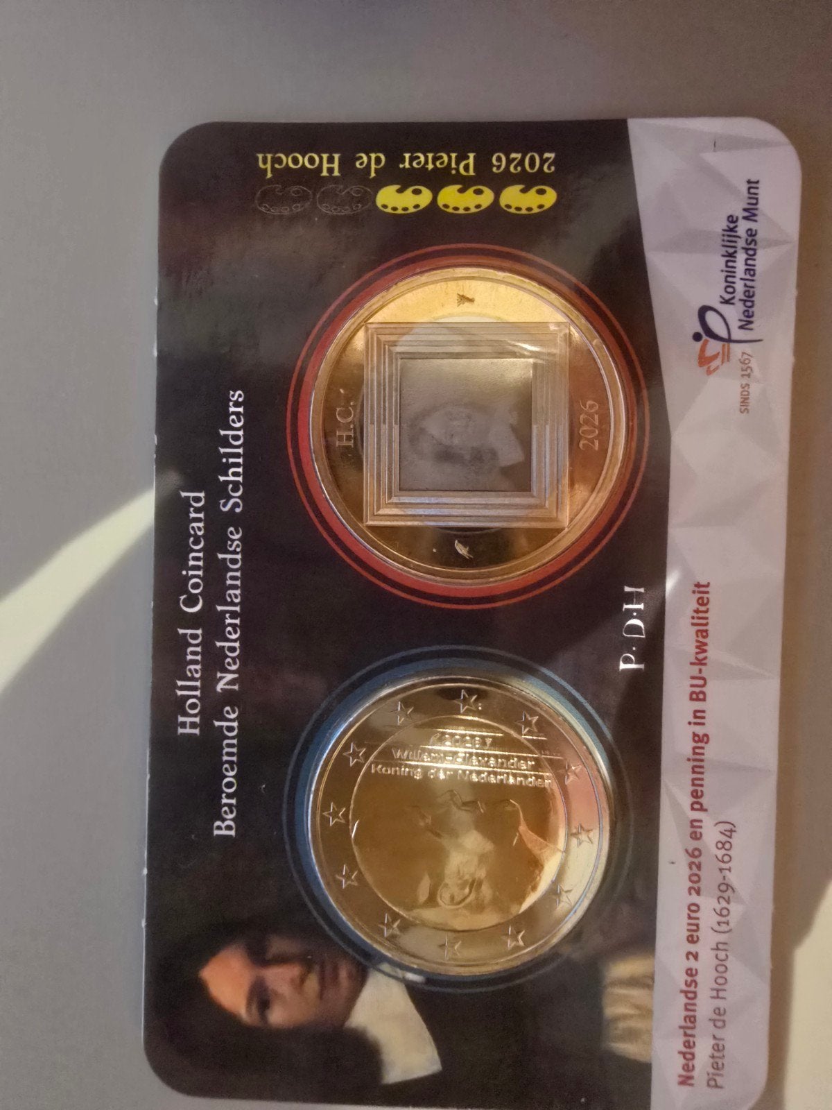 Coincard Pieter de Hooch, Ophalen of Verzenden, Overige landen, 2 euro, Setje