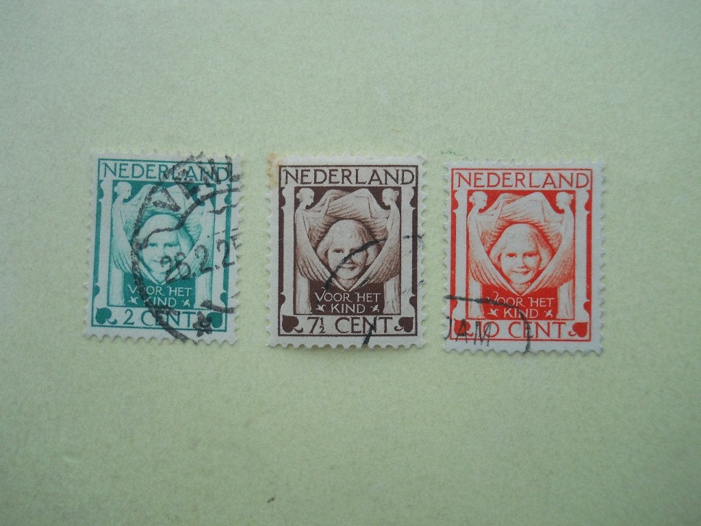 Nederland 1924 Kinderzegels serie Nvph.141-143 gestempeld, Ophalen of Verzenden, T/m 1940, Gestempeld