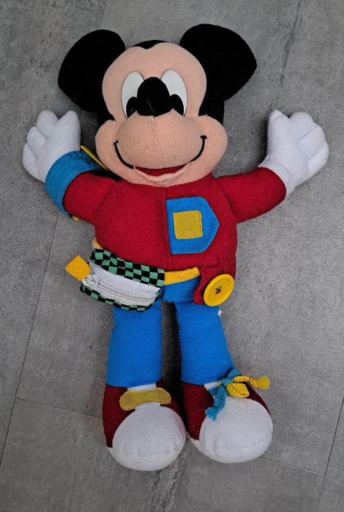 Vintage Mattel Disney Mickey Mouse learn to dress me pop, Verzamelen, Disney, Ophalen of Verzenden, Mickey Mouse, Zo goed als nieuw