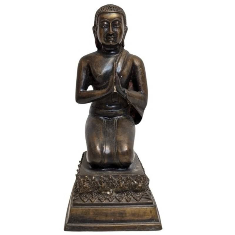 Boeddha beeld uit Birma – brons – 22 cm, 22 cm, Ophalen of Verzenden, Overige herkomsten, Brons