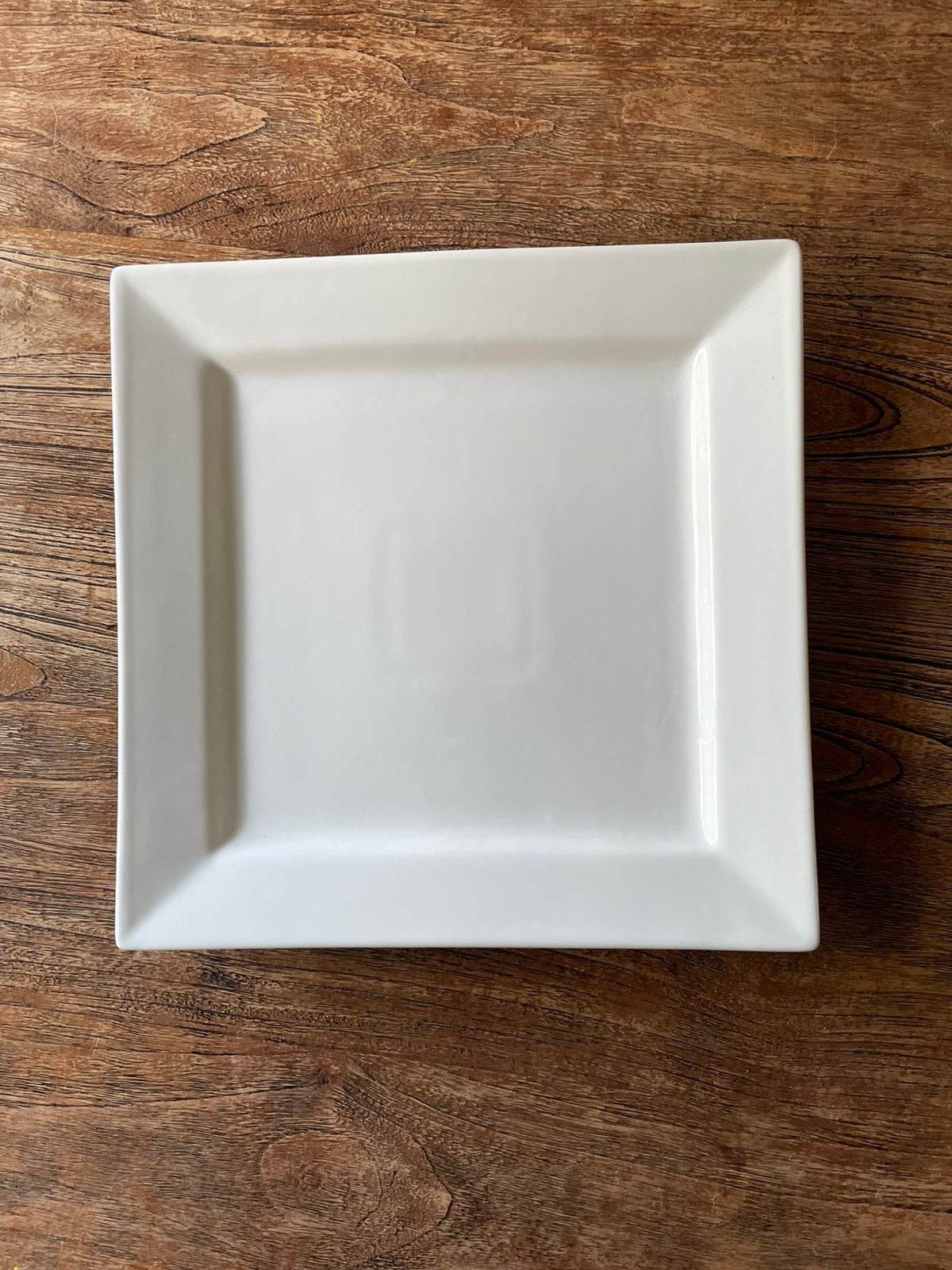 6 Hema vierkante witte diner borden, Ophalen of Verzenden, Zo goed als nieuw, Aardewerk, Bord(en)