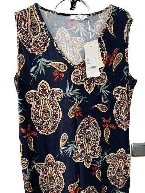 NIEUW Tramontana LISA jurk V-hals lange print BLUES XXL, Tramontana, Maat 42/44 (L), Nieuw, Onder de knie