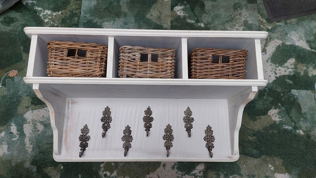 Landelijke wand kapstok, Huis en Inrichting, Woonaccessoires | Kapstokken, Zo goed als nieuw, Minder dan 100 cm, Hout, Ophalen
