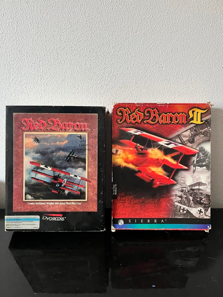 Red Baron I & II PC Spellen - Klassieke Vliegsimulatie, Gebruikt, 1 speler, Ophalen of Verzenden, Vanaf 12 jaar