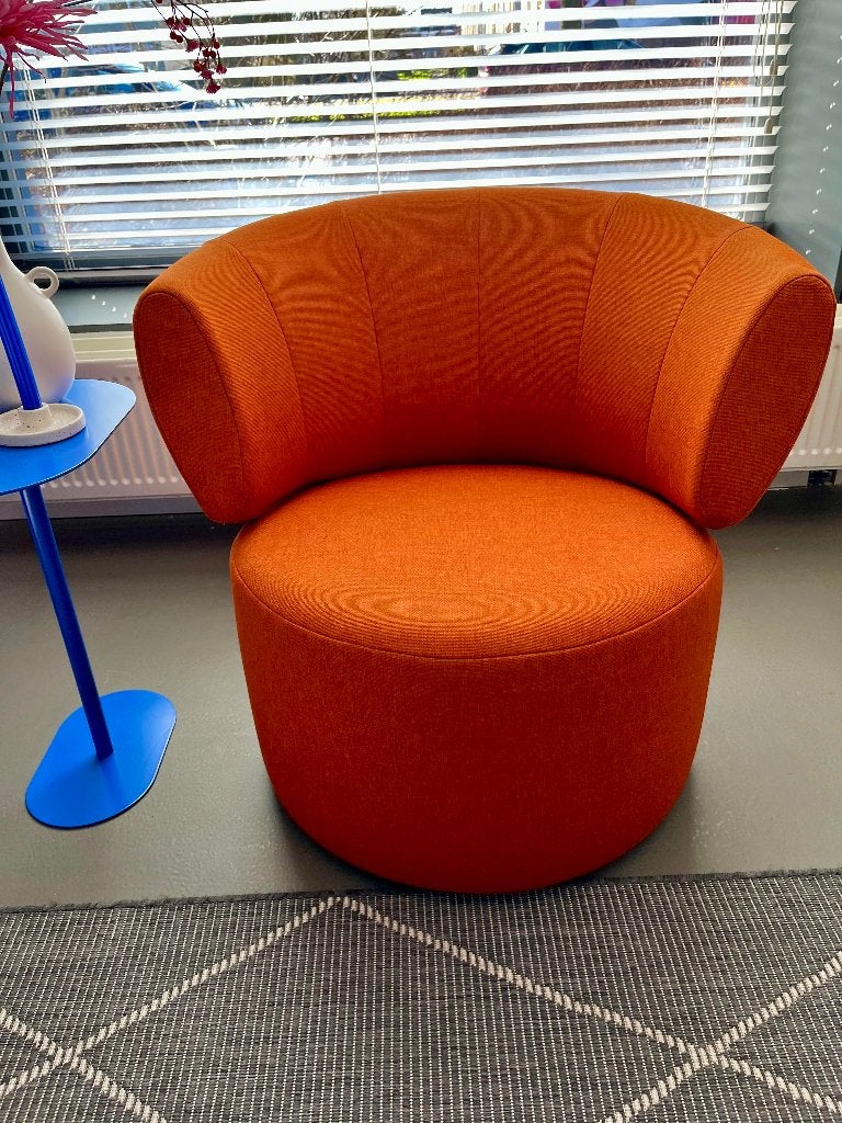 Fauteuil | Draaifauteuil | Draaistoel | Rolf Benz 684 Oranje, Ophalen, 75 tot 100 cm, Tijdloos, Design, Zo goed als nieuw