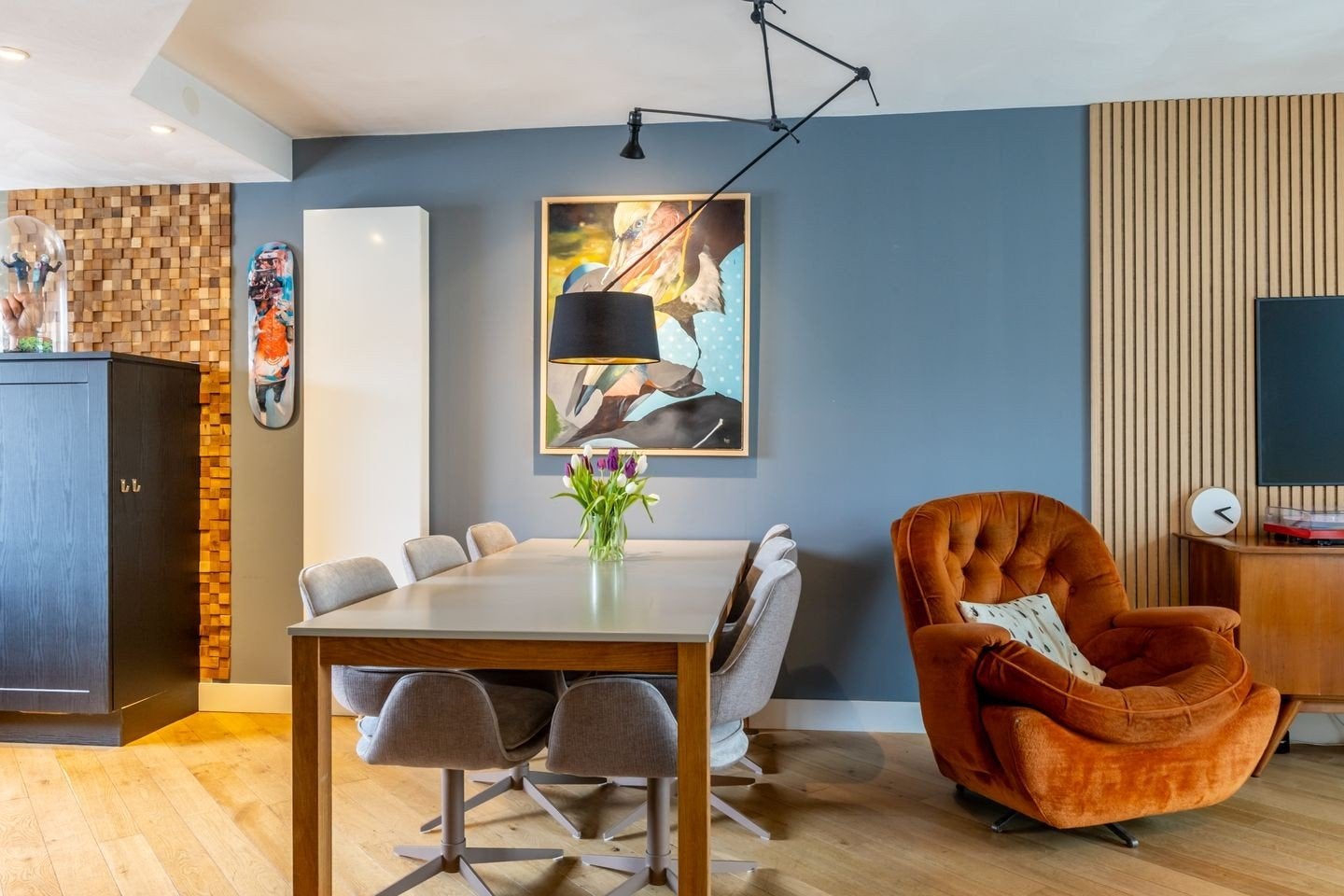 Mooie eettafel Deens design, Ophalen of Verzenden, Zo goed als nieuw, Rechthoekig, 50 tot 100 cm