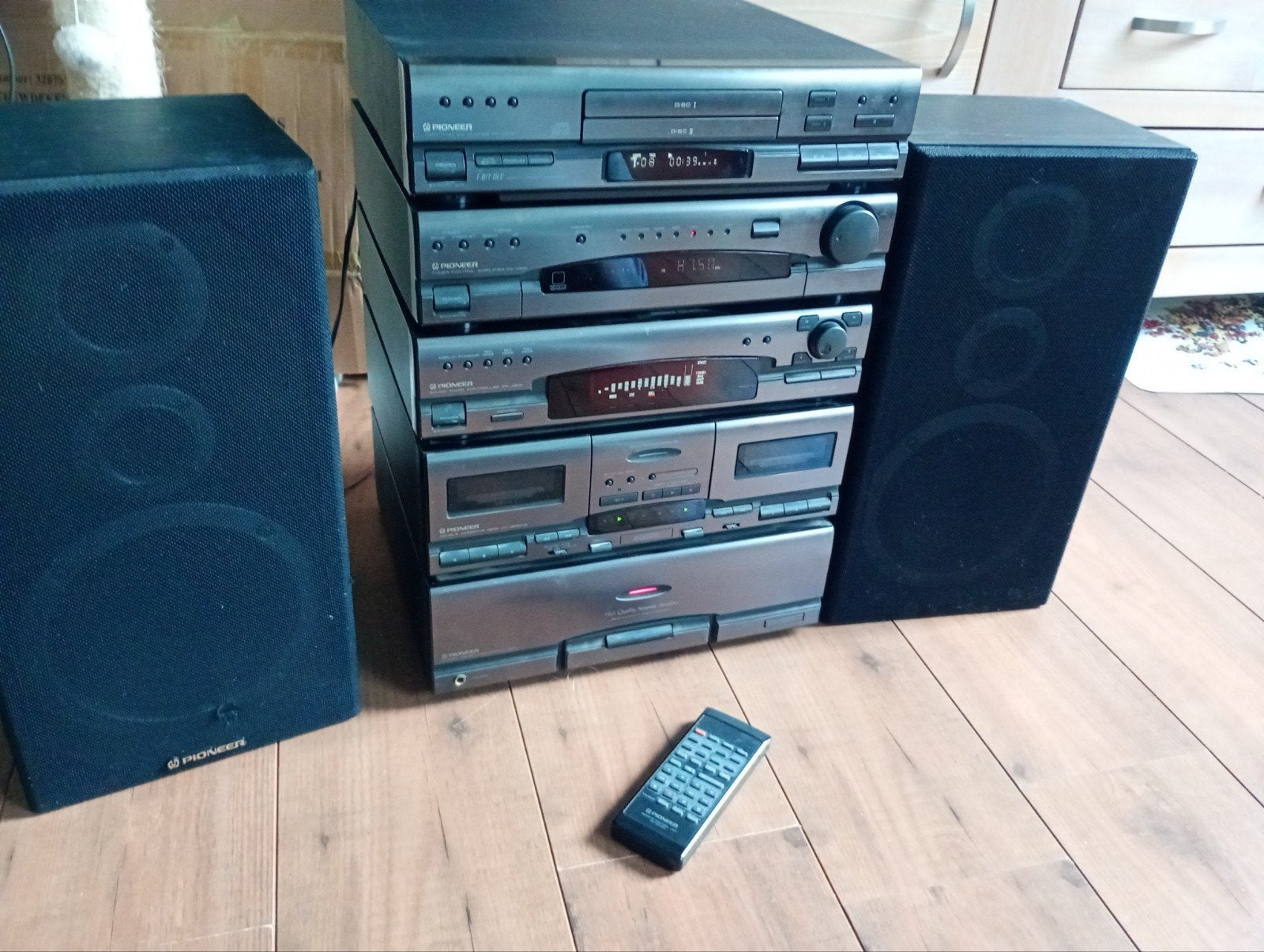 Vintage stereo installatie Pioneer begin 90., Audio, Tv en Foto, Ophalen of Verzenden, Gebruikt, Cassettedeck, Pioneer