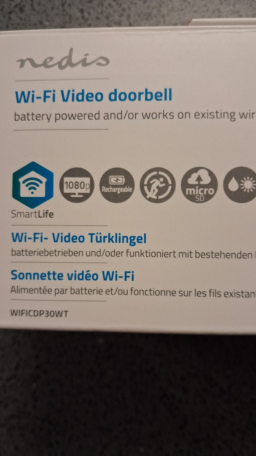 WiFi video deurbel nedis, Doe-het-zelf en Verbouw, Ophalen of Verzenden, Compleet systeem, Beweging