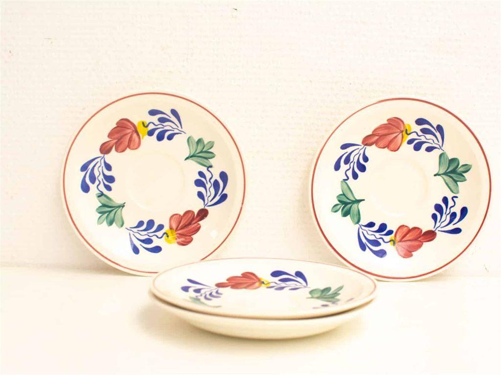 4 boerenbond schoteltjes 22945, Ophalen of Verzenden, Gebruikt, Aardewerk, Bord(en)