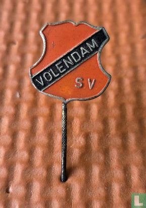 Speldje - S.V. Volendam [oranje zwart], Verzamelen, Speldjes, Pins en Buttons, Ophalen of Verzenden, Zo goed als nieuw, Sport