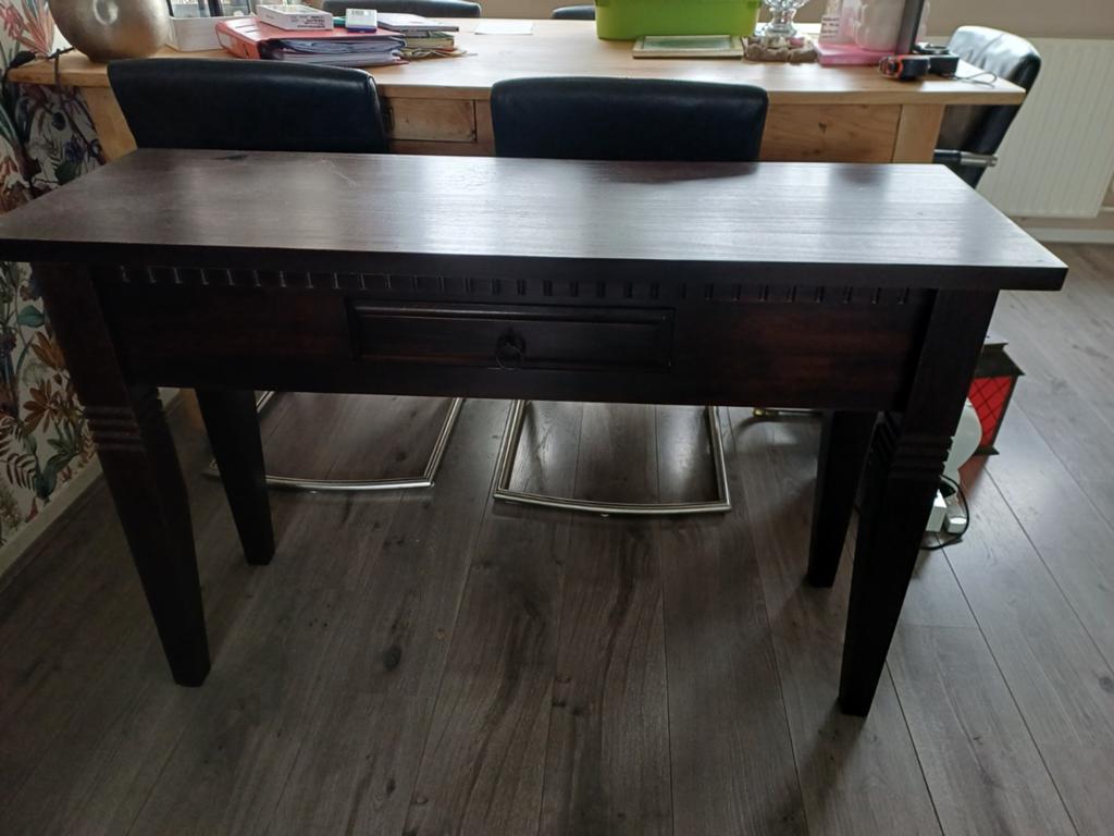 Te koop koloniale sidetable, 100 tot 150 cm, Koloniaal, Teakhout, Overige vormen