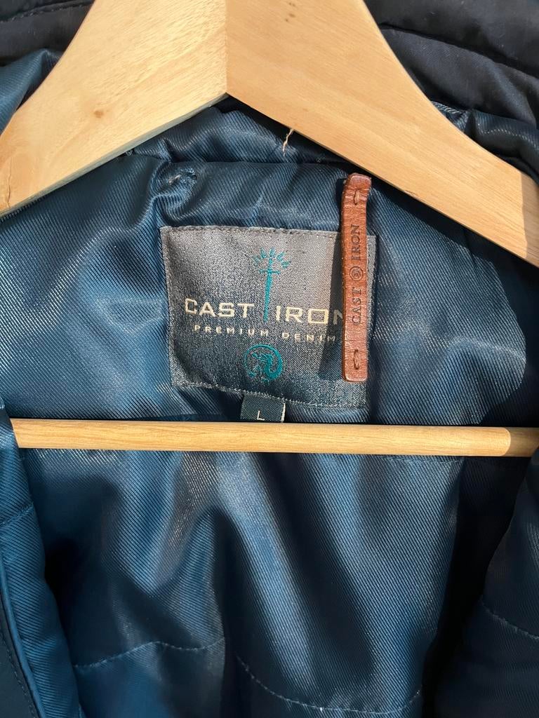 Cast Iron Winterjas Maat L, Ophalen of Verzenden, Zo goed als nieuw, Maat 52/54 (L), Blauw