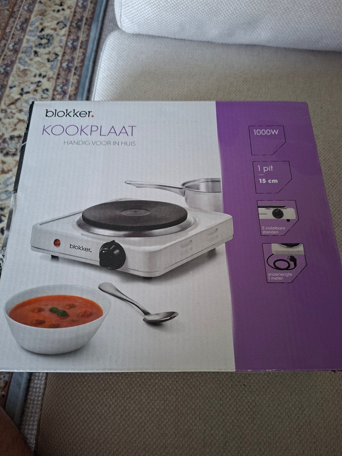 Blokker Kookplaat 1000W - Handig voor in huis, Ophalen