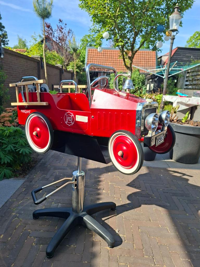 Kinder kappersstoel  vintage, Ophalen, Gebruikt