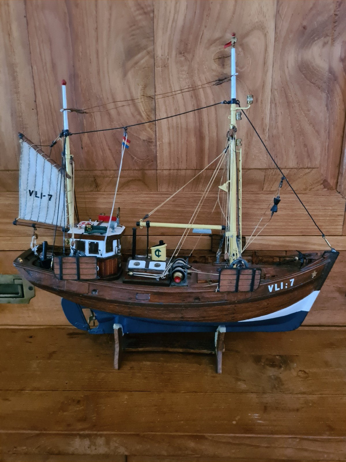 Prachtig gedetailleerd model van een vissersboot., Ophalen, Gebruikt, Groter dan 1:32, Overige merken
