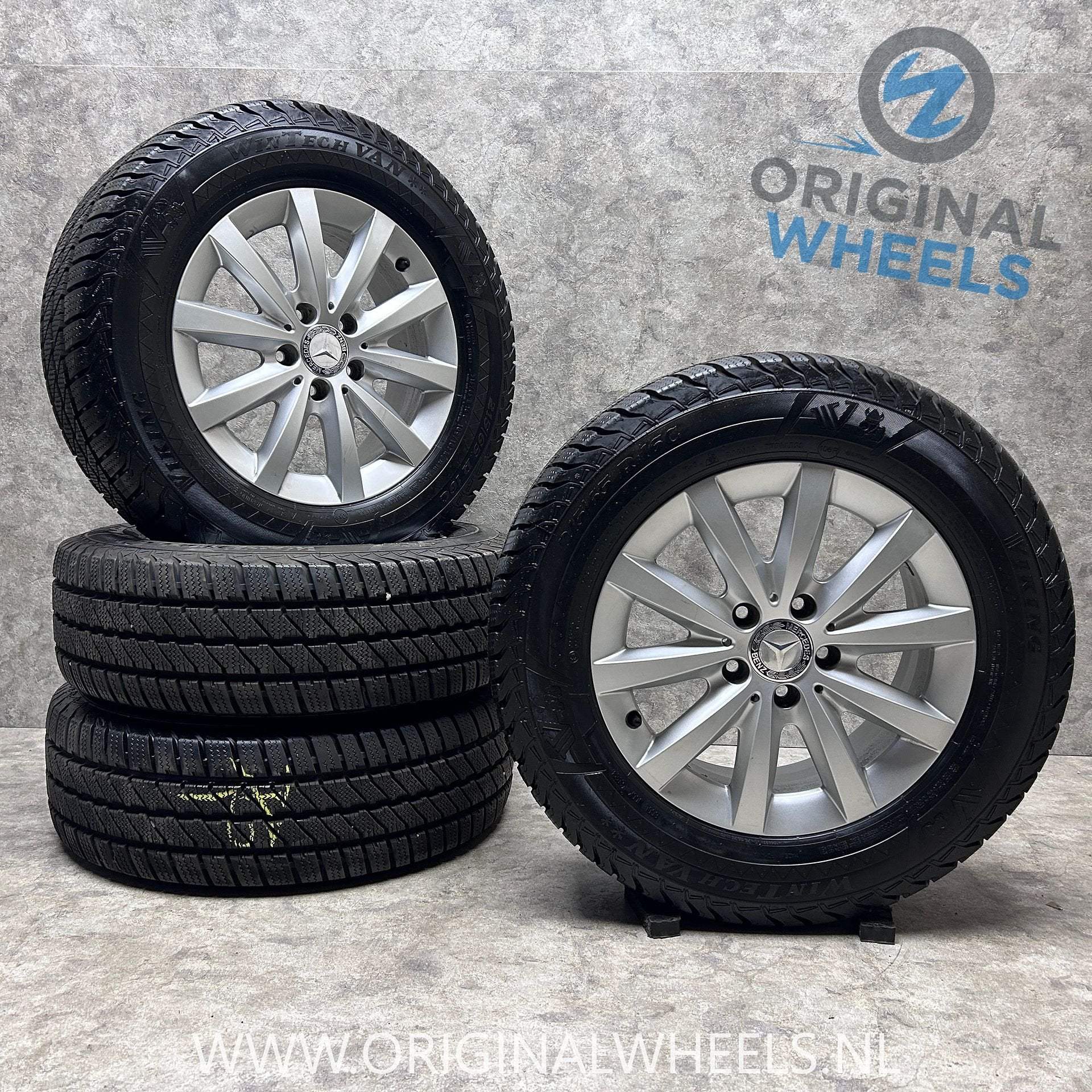 16 inch originele velgen + winterbanden Mercedes Vito, -, Banden en Velgen, -, Gebruikt