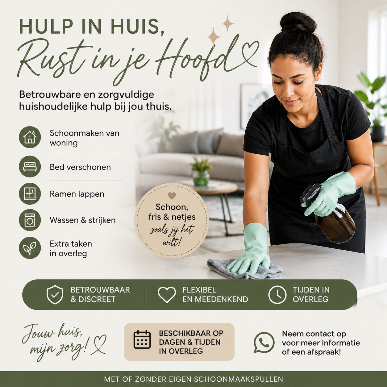 Huishoudelijke hulp & schoonmaak (Utrecht & omgeving) 18€p/u, Vacatures, Vanaf 10 jaar