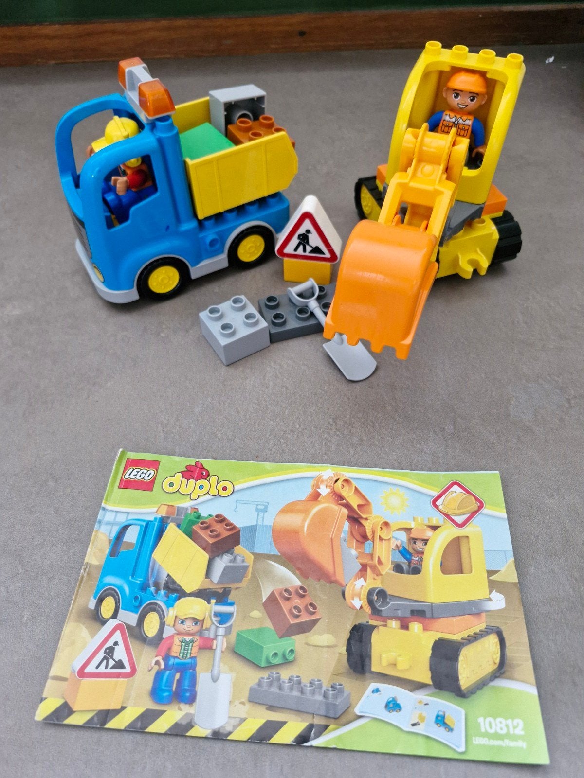 Lego Duplo Graafmachine & Vrachtwagen (10812), Overige thema's, Ophalen of Verzenden, Zo goed als nieuw, Duplo