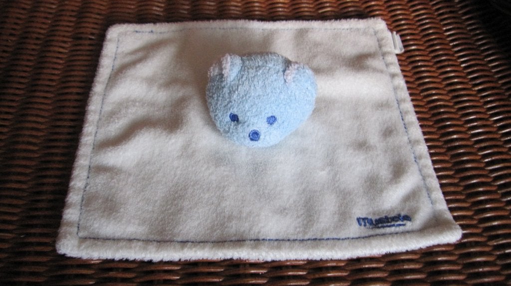 Mustela knuffeldoekje lapje beer beertje 3,50 euro, Ophalen of Verzenden, Zo goed als nieuw, Beer