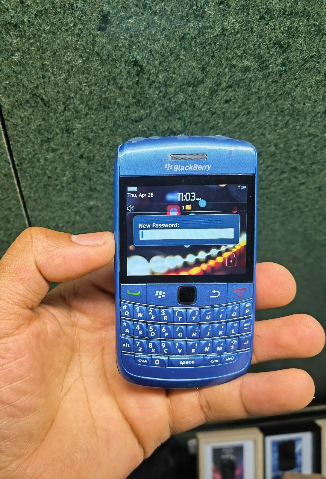 Goedwerkende licht blauwe blackberry bold 9780 met fysiek to, Ophalen of Verzenden, Zo goed als nieuw