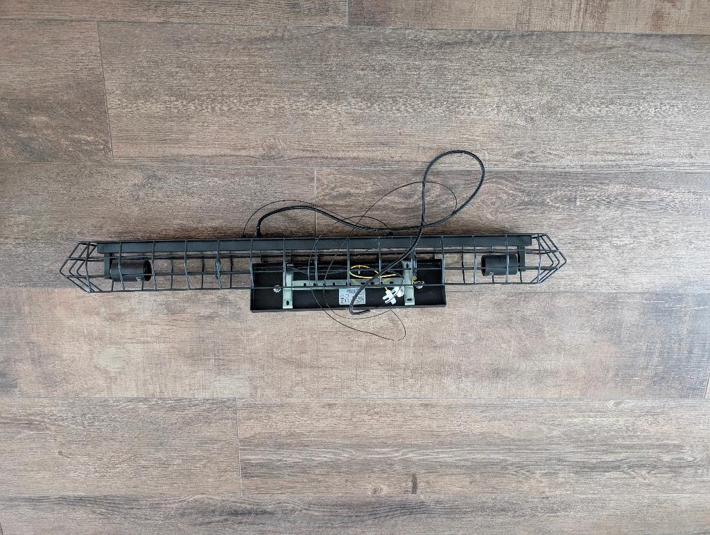 Industriële Hanglamp met nog een buis, Huis en Inrichting, Lampen | Hanglampen, Ophalen, Gebruikt, Metaal, Minder dan 50 cm