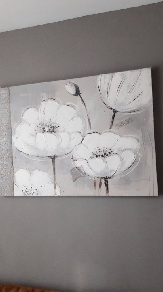 grote schilderij, Ophalen of Verzenden, Overige stijlen, Acrylverf, Bloemen
