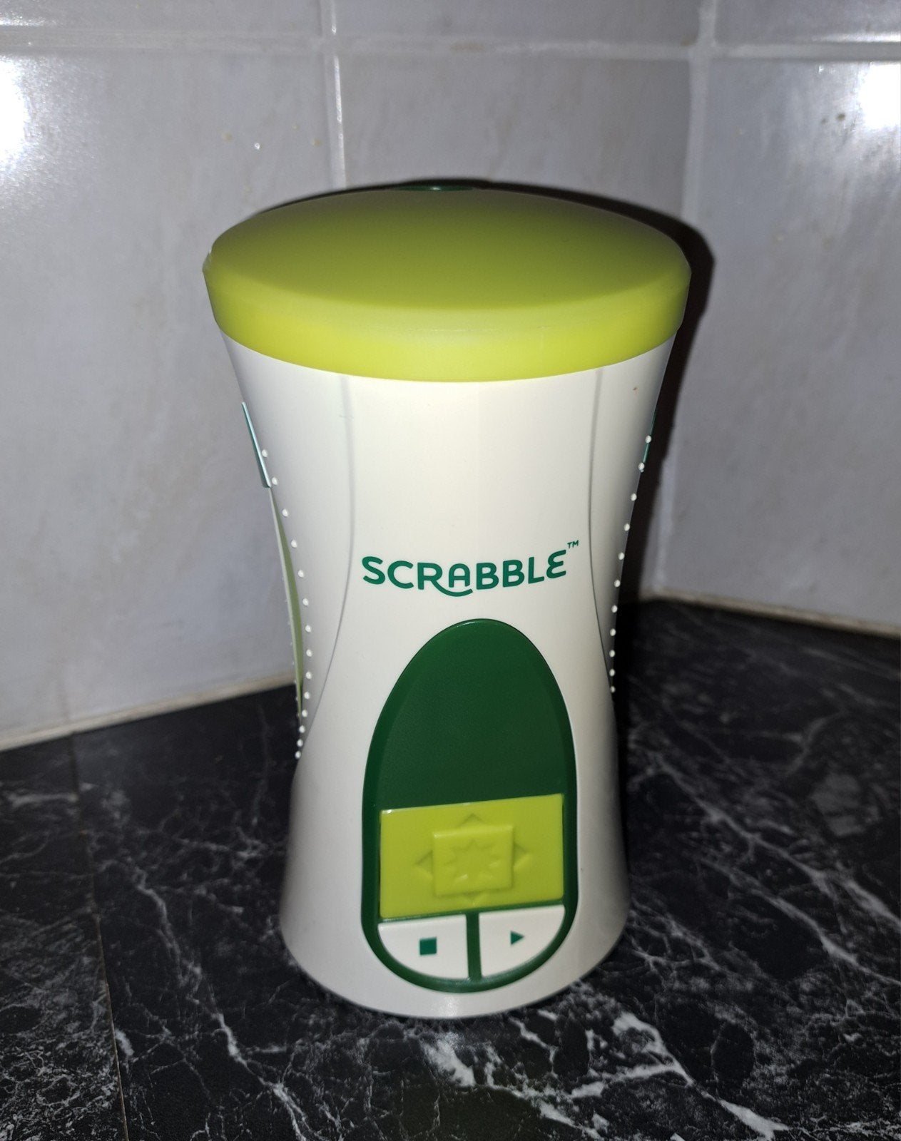 Scrabble speed - Compact en Compleet, Mattel, Ophalen of Verzenden, Zo goed als nieuw, Een of twee spelers