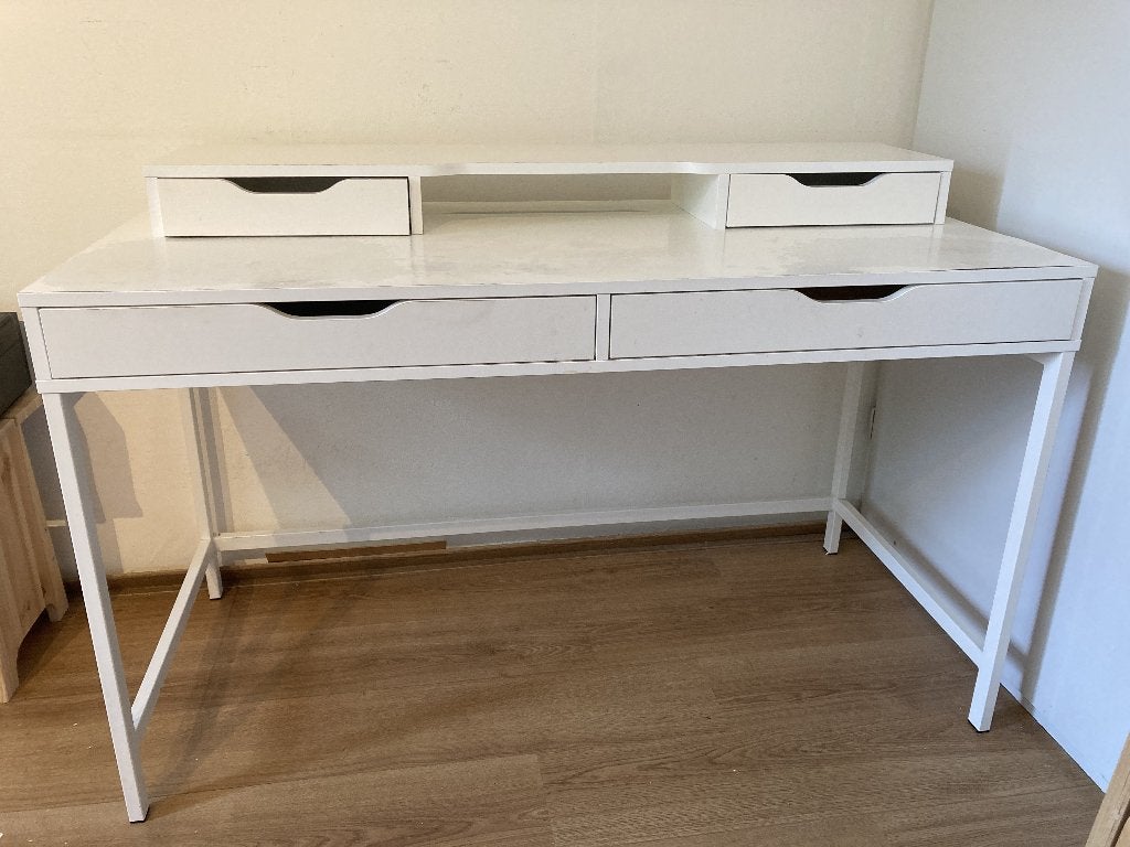 wit Alex bureau (IKEA), Ophalen, Gebruikt, Hout, 132 cm
