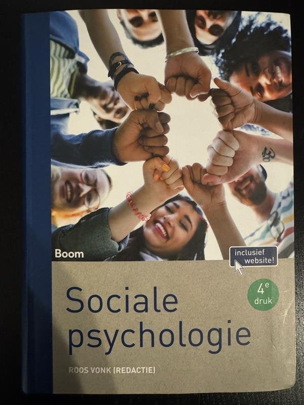 Sociale Psychologie - Roos Vonk (4e druk), Roos Vonk, Zo goed als nieuw, Gamma, HBO
