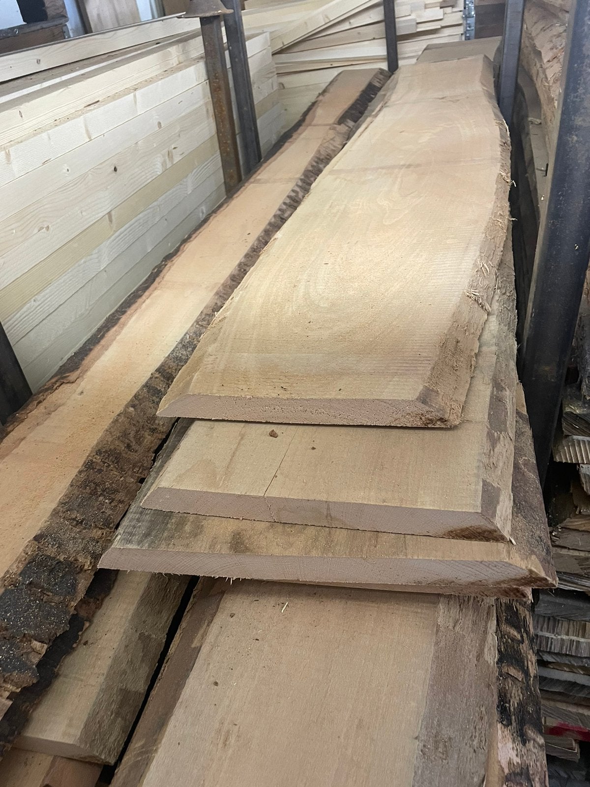 Partij beuken houten schaaldelen planken gedroogd, Doe-het-zelf en Verbouw, Hout en Planken, Ophalen, 25 tot 50 mm, Nieuw, 200 tot 250 cm