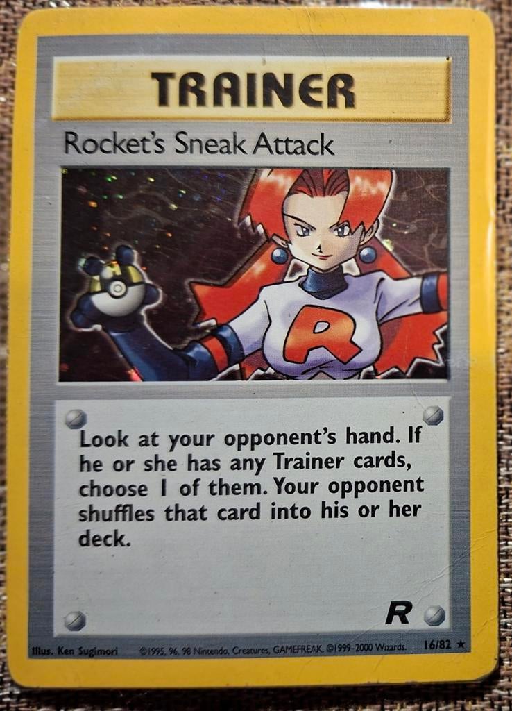 Kaart Rocket's Sneak Attac 16/82 vinted, mintcondition in, Verzenden