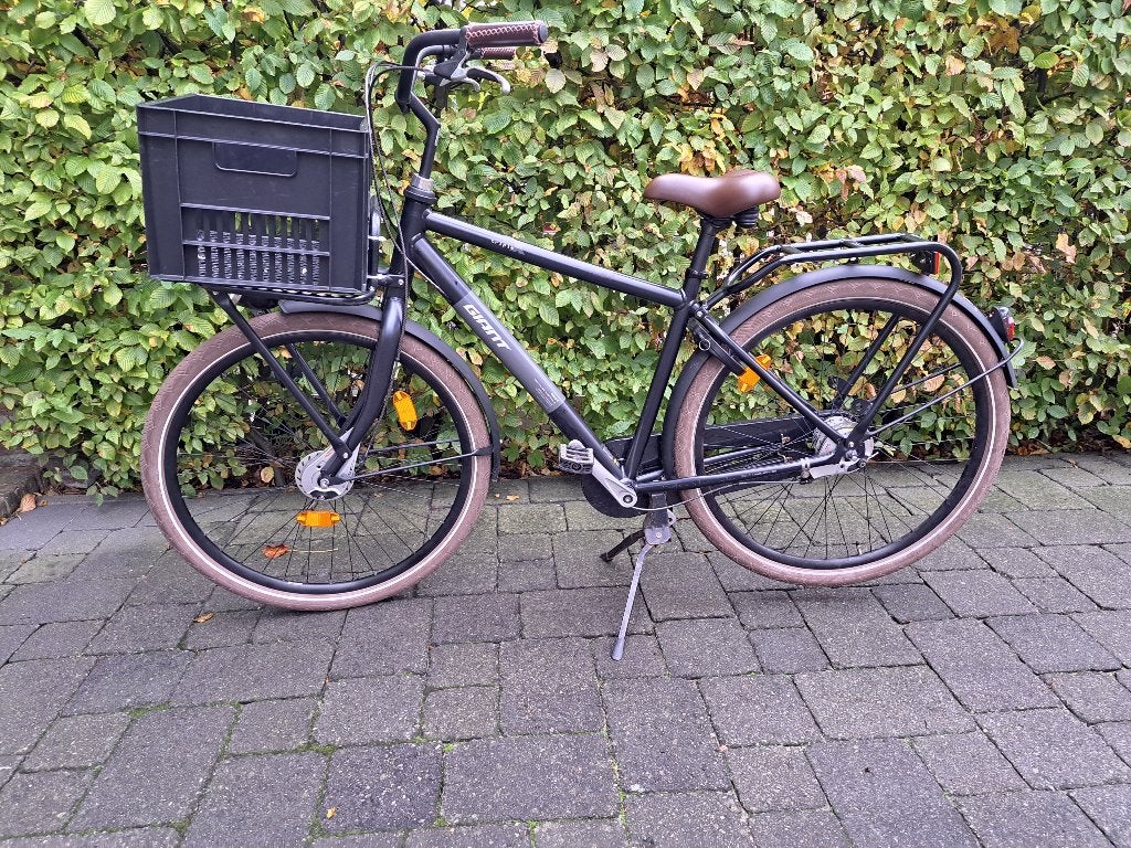 Giant Triple X herenfiets maat M met krat, Ophalen, Gebruikt, Versnellingen, 49 tot 53 cm