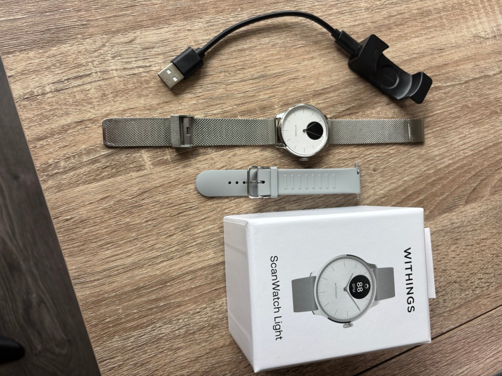 Withings scanwatch light, Ophalen of Verzenden, Zo goed als nieuw, Zilver, Android
