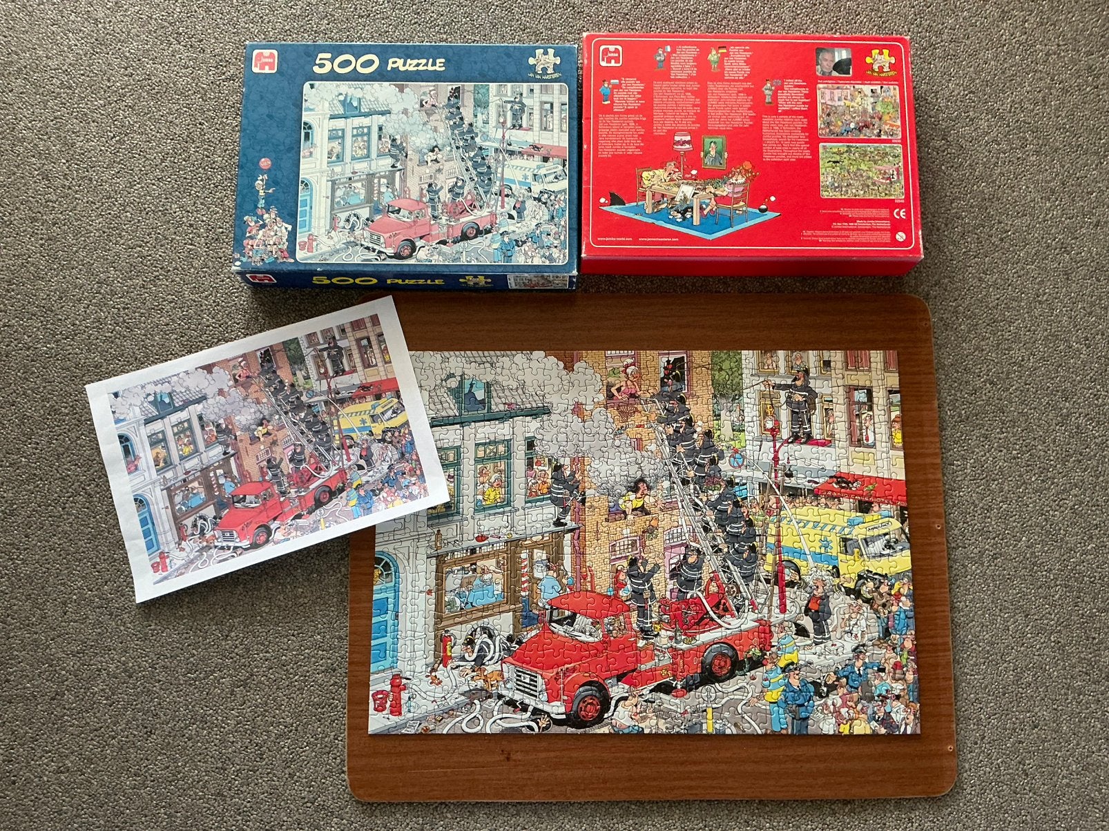 Puzzel Brandweer Brandalarm hilarisch Jan van Haasteren 500