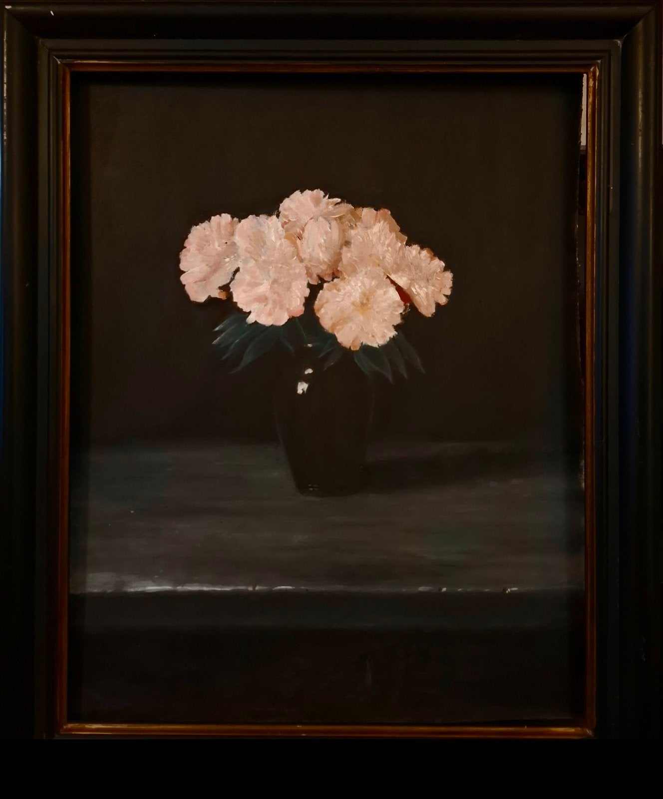 schilderij pioenrozen 40x50 cm, Antiek en Kunst, Kunst | Schilderijen | Klassiek, Ophalen of Verzenden