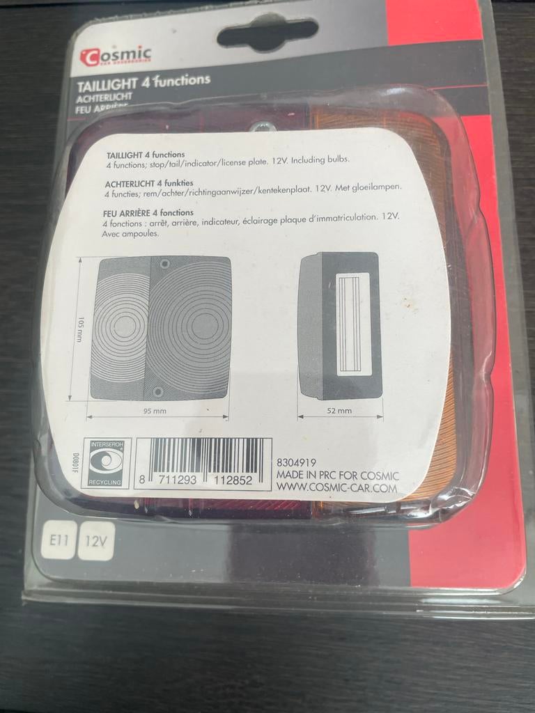 Cosmic Achterlicht 4 functies - Nieuw in verpakking, Auto-onderdelen, Verlichting, Ophalen of Verzenden, Nieuw, Universele onderdelen
