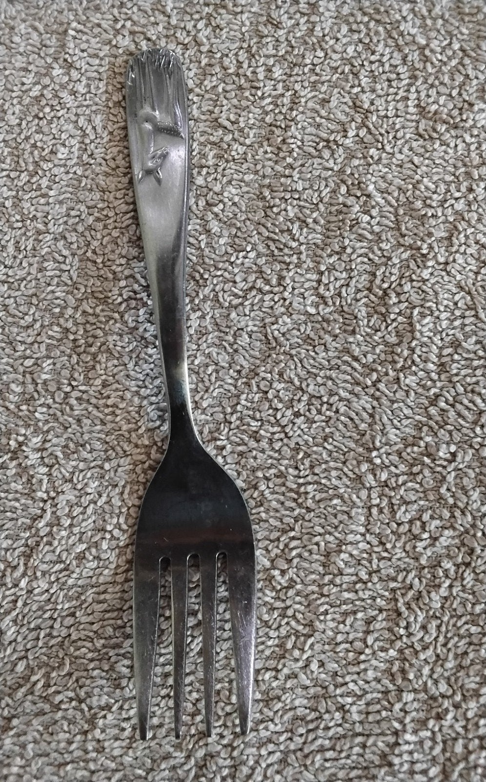 Amefa vintage roestvrijstalen vork met hertenmotief, Antiek en Kunst, Ophalen of Verzenden