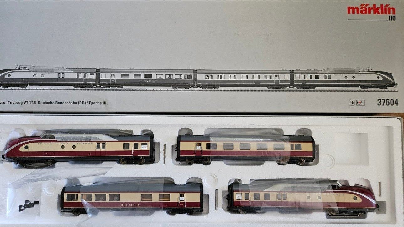Marklin 37604 TEE dieseltreinstel VT 11.5 DB MFX+, Wisselstroom, Treinset, Nieuw, Ophalen of Verzenden
