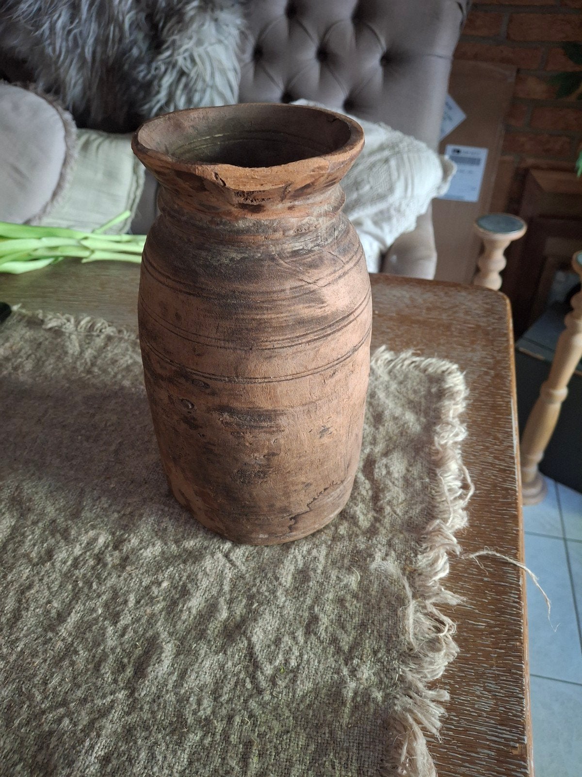 Antieke Nepalese pot - 22cm hoog, Verzenden