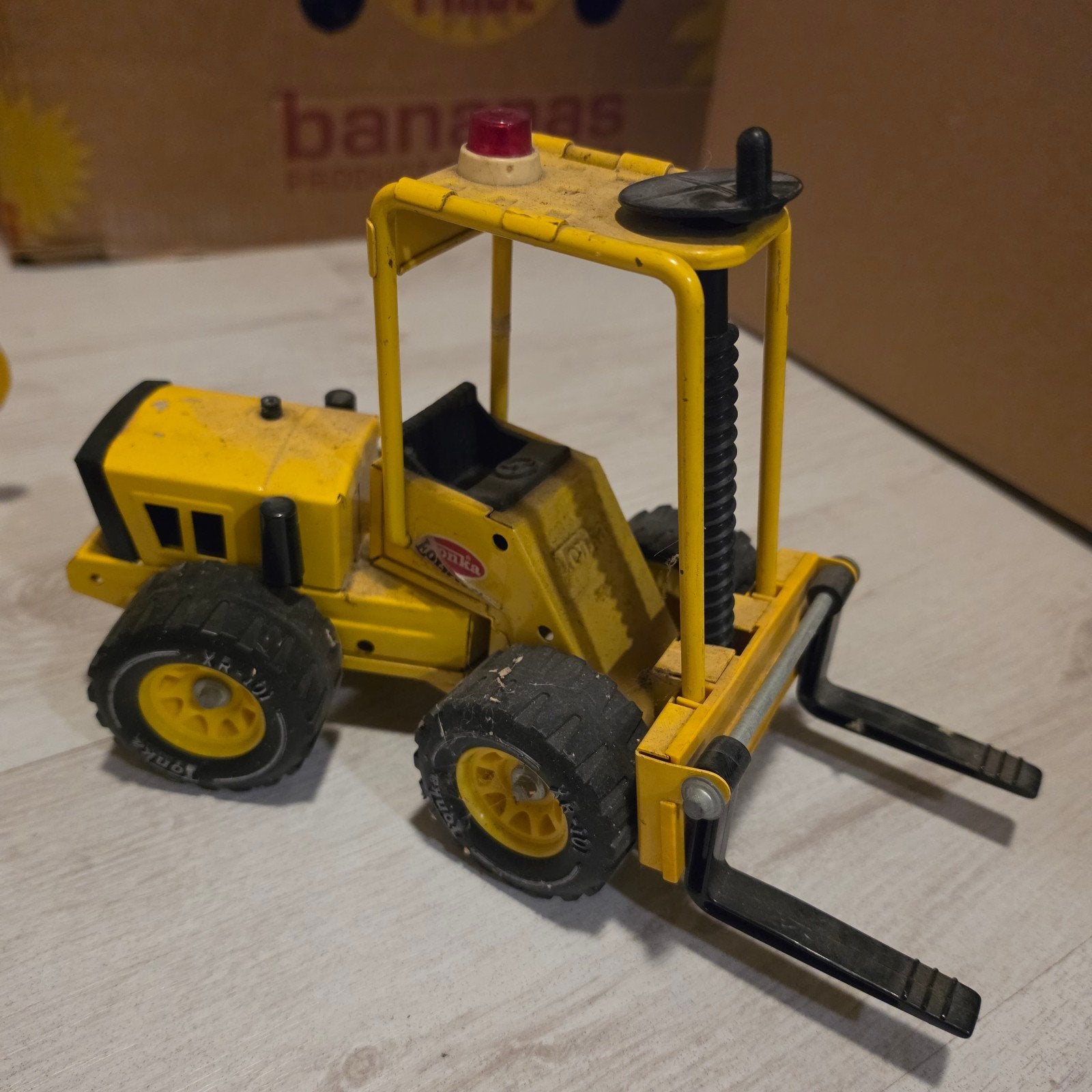 Vintage Tonka forklift alles werkt., Ophalen of Verzenden, Zo goed als nieuw, Auto, Overige merken