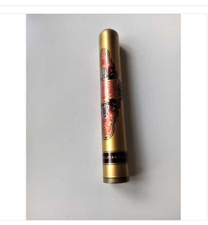 vintage goudkleur Schimmelpenninck /1 sigaar koker/leeg, Ophalen of Verzenden, Gebruikt, Tabaksdoos of Verpakking
