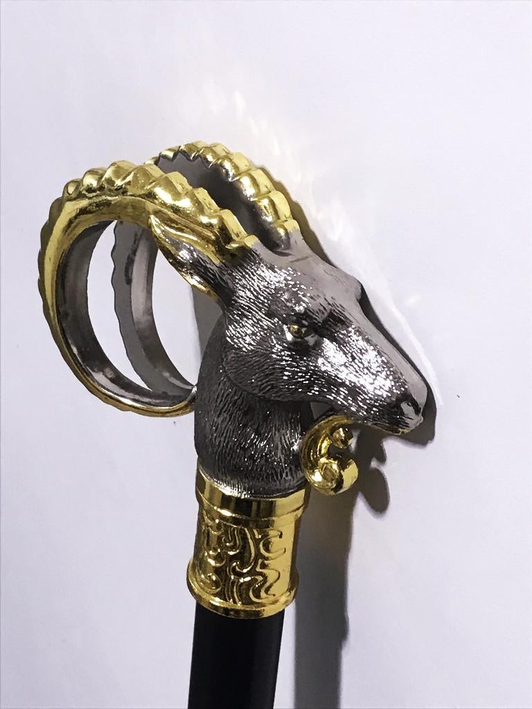 Luxe Wandelstok Ram Sierdegen goud verguld✨😎💑👌, Ophalen of Verzenden, Verstelbaar, Nieuw