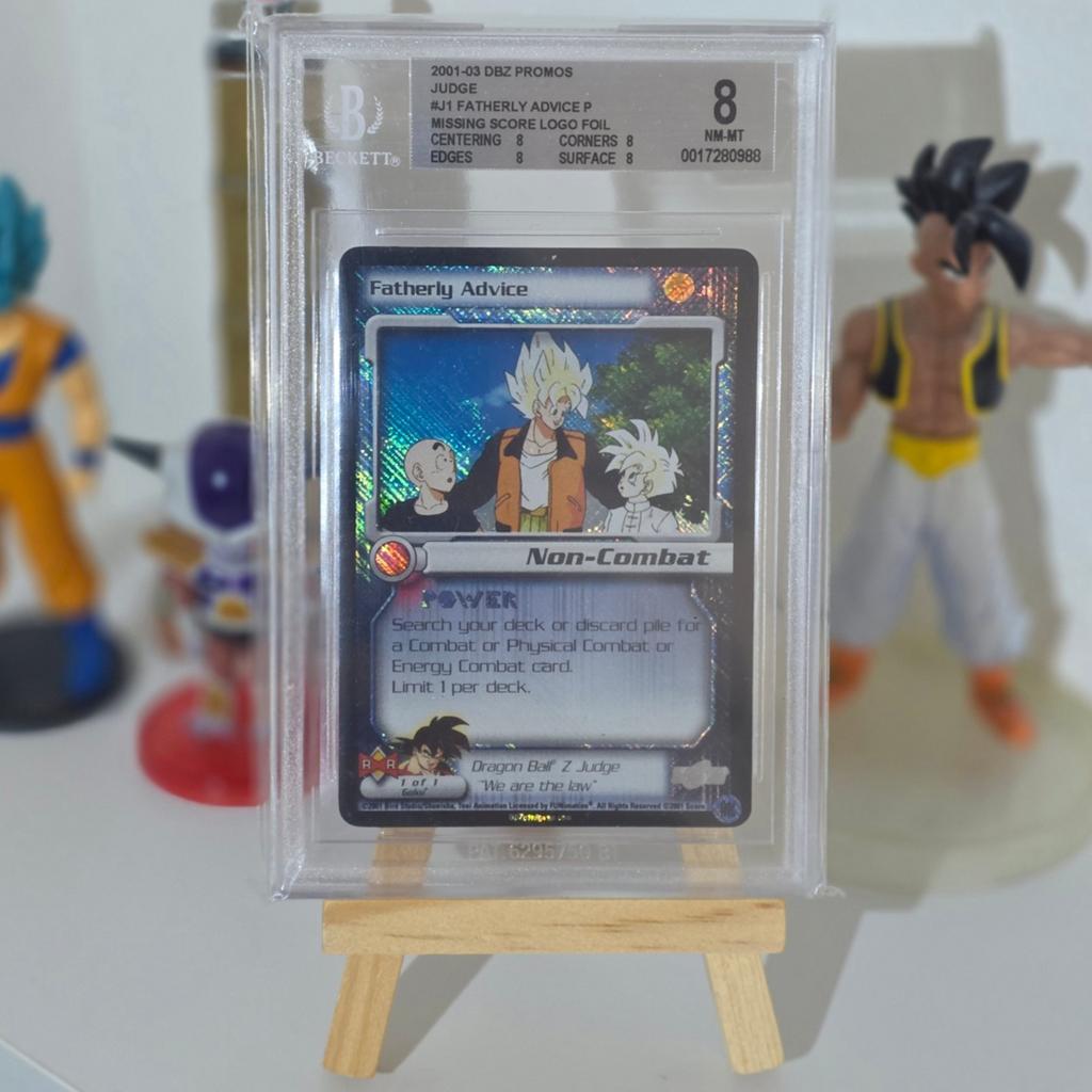 J1 fatherly advice dragonball kaarten, Ophalen of Verzenden, Zo goed als nieuw, Losse kaart, Foil