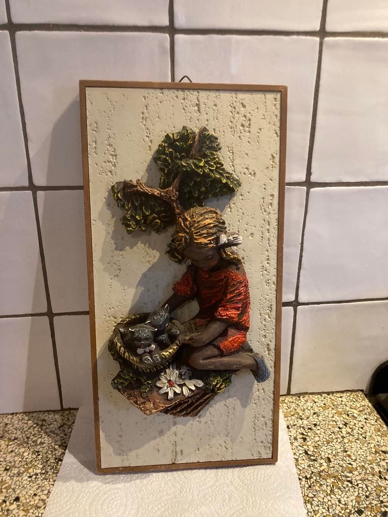 Schattig wandsculptuur, Ophalen of Verzenden, Zo goed als nieuw