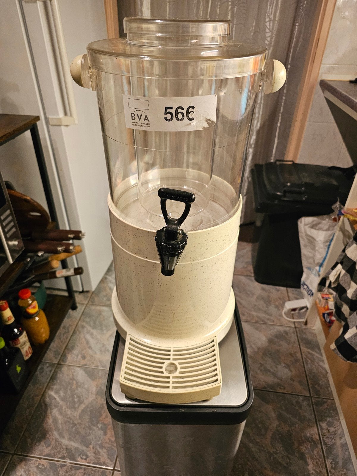 Grote sapdispenser 5liter met ijsklontjes koeler !, Ophalen of Verzenden