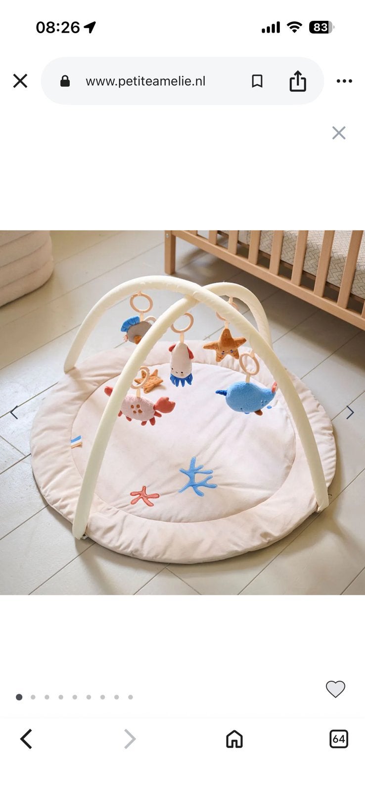 Babygym petit amelie, Ophalen, Zo goed als nieuw