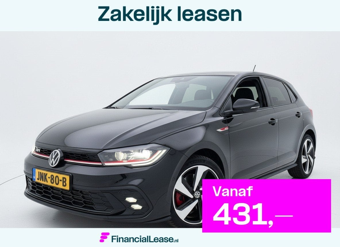 Volkswagen Polo GTI 2.0 TSI 210PK DSG GTI-SPORT IQ-LIGHT/PDC, 15 km/l, Gebruikt, 4 cilinders, Zwart