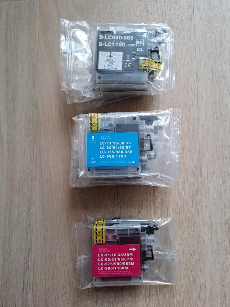 cartridge Brother LC1100 XL zwart 4x, LC11 blauw 5x, rood 2x, Ophalen of Verzenden, Nieuw, Cartridge, Brother (compatibel)