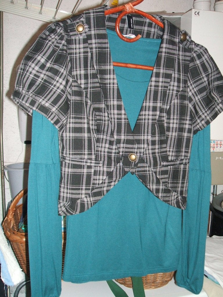 Vero Moda jasje zwart/wit (+blouse groen) zgan mt 36. 7,50, Kleding | Dames, Overige kleuren, Vero Moda, Ophalen of Verzenden