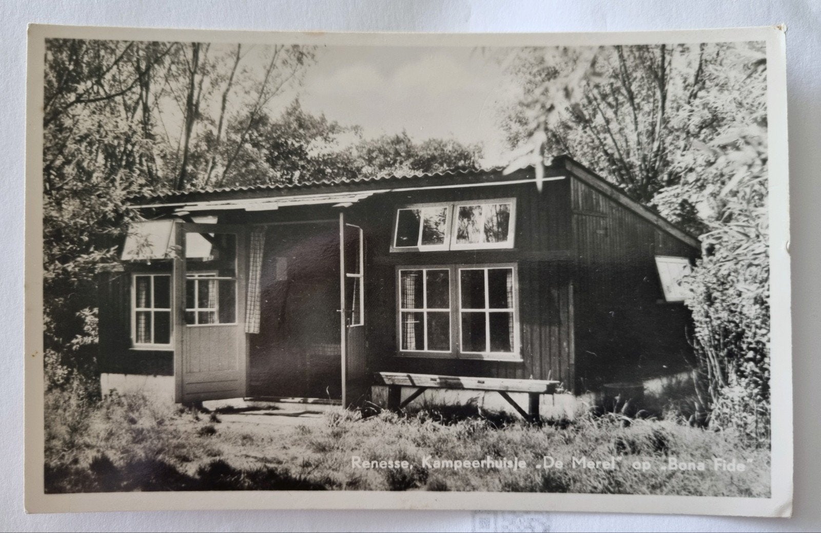 Ansichtkaart Renesse Kampeerhuisje De Merel op Bona Fide, Ophalen of Verzenden, 1920 tot 1940, Gelopen, Zeeland